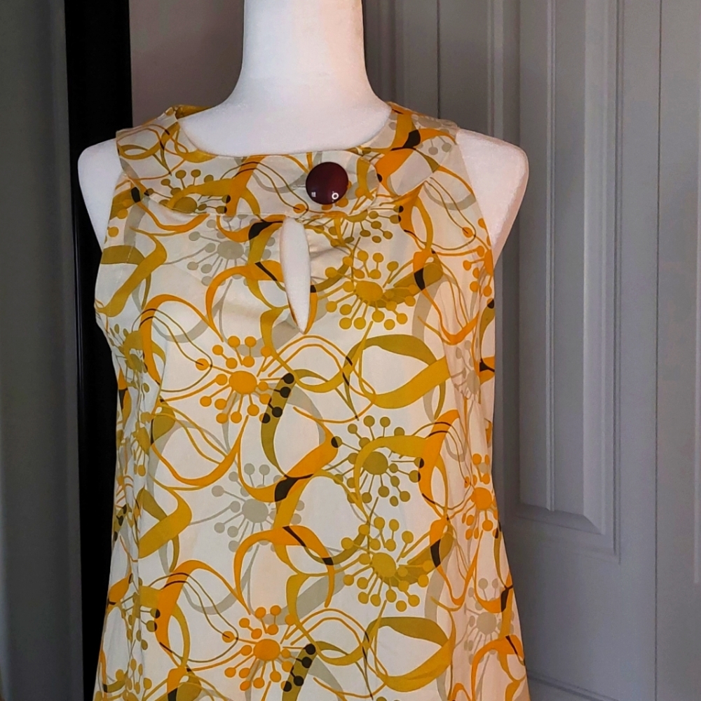 Vintage Retro 60's Cotton Summer SunDress A-Line Shift Size 8 - Picture 9 of 9